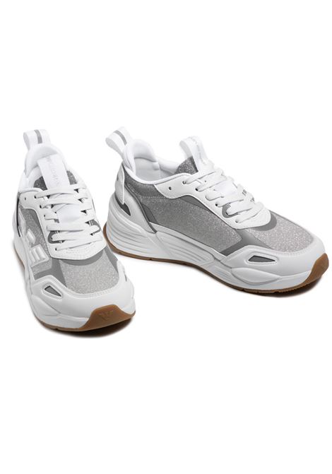 Sneakers in mesh con aquila e dettagli a contrasto EMPORIO ARMANI | Scarpe | X3X126 XM722T374